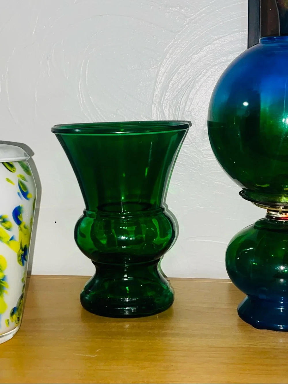 Authentic Signed M Murano Italy Art Glass Vase Polished Pontil 9”
